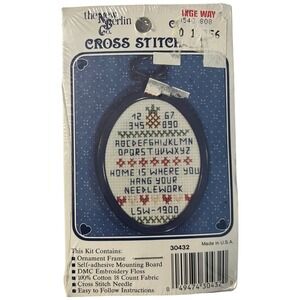 VTG Counted Cross Stitch Kit Home is Where You Hang Your Needlework New Berlin